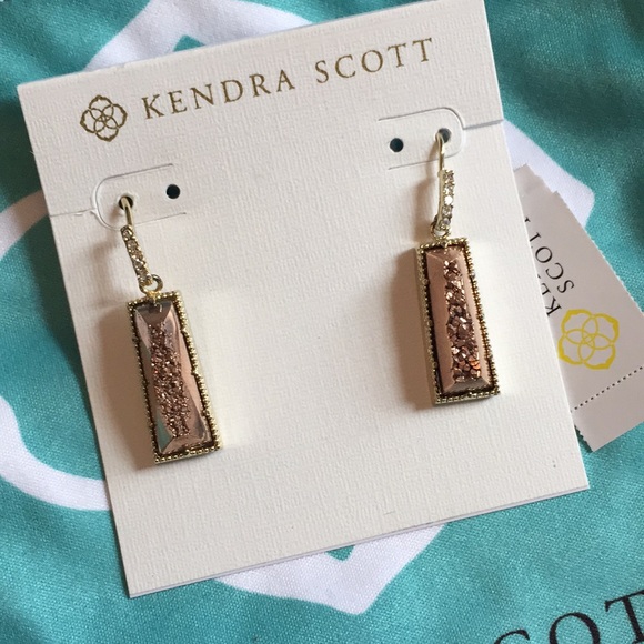 Kendra Scott Jewelry - Kendra Scott Angie Earrings gold rose gold druzy